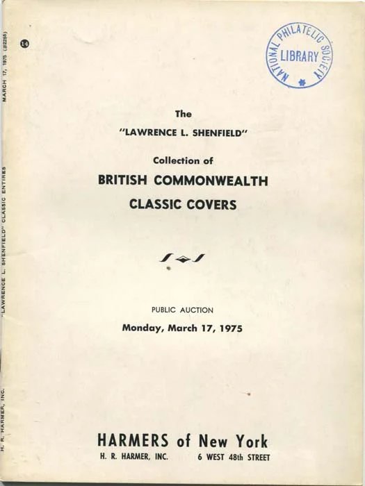 Lawrence Shenfield Collection catalogue